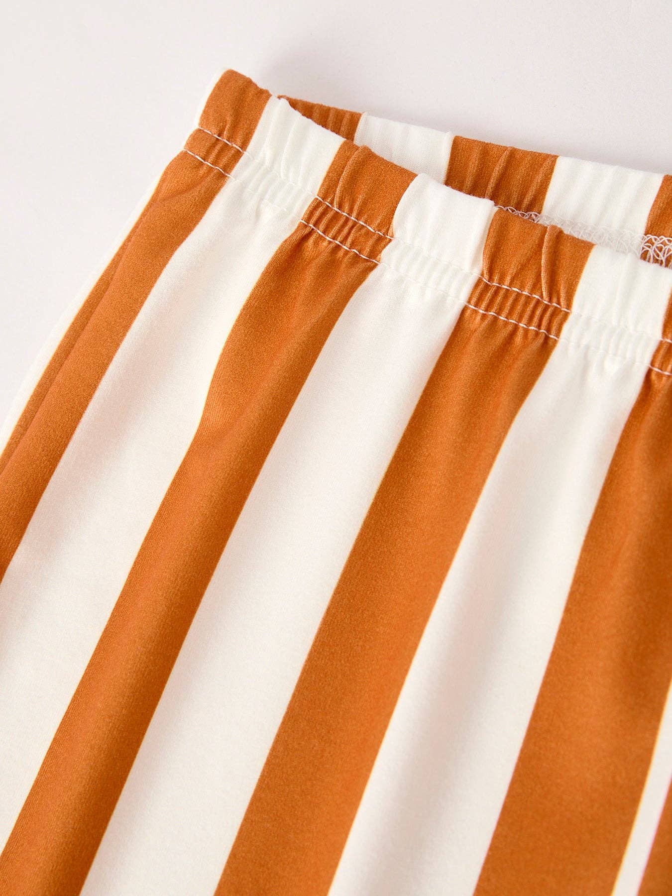 Fall Thanksgiving "thanksful" Chenille Patches Stripe Girls Long Sleeve Set