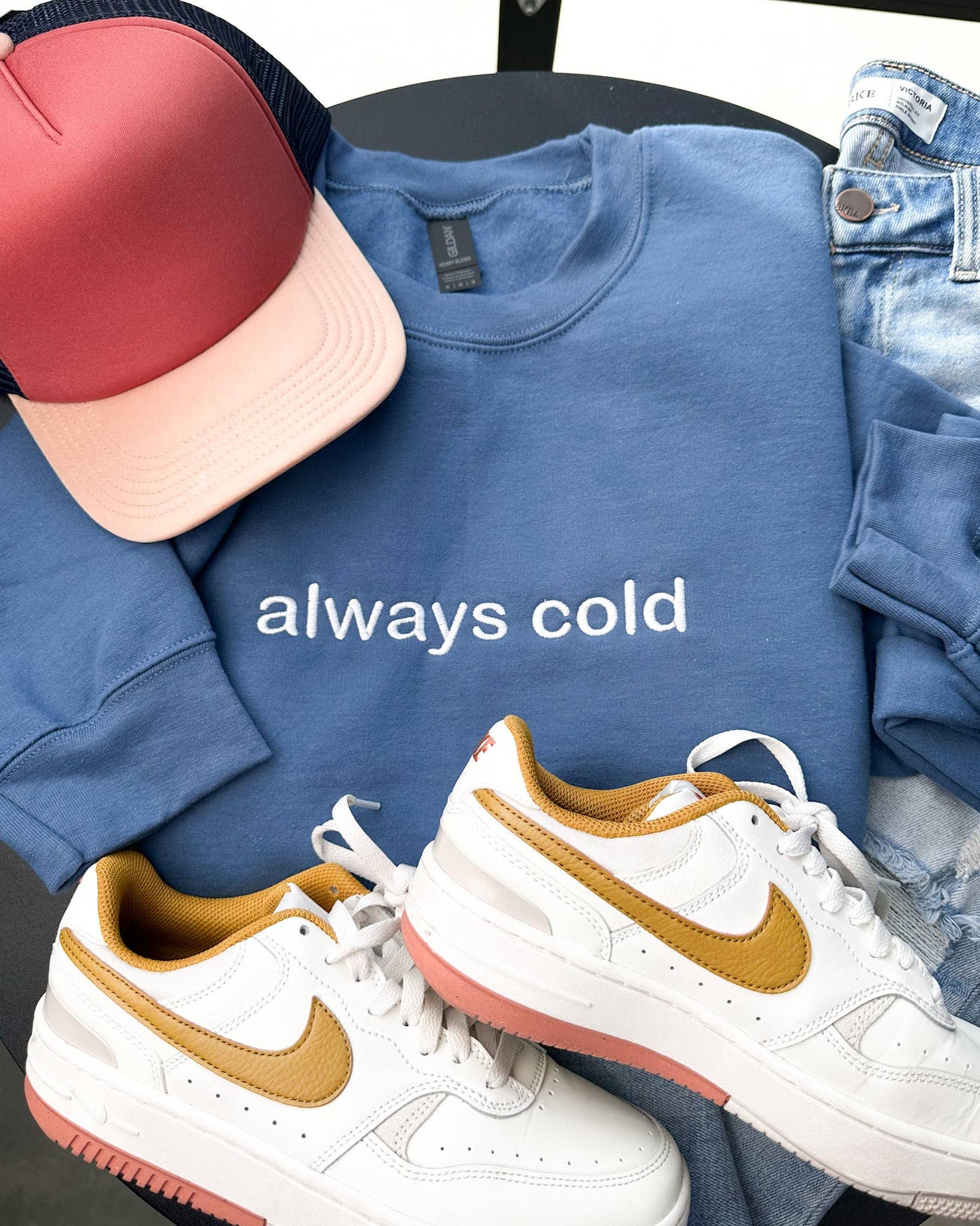 Always Cold Embroidery Sweatshirt