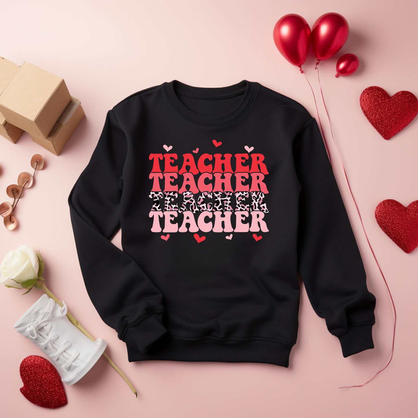 Teacher stacked Valentines