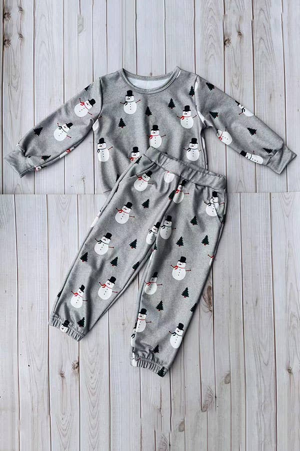 Christmas top & pant 2pc boy sweatshirts set DLH2890