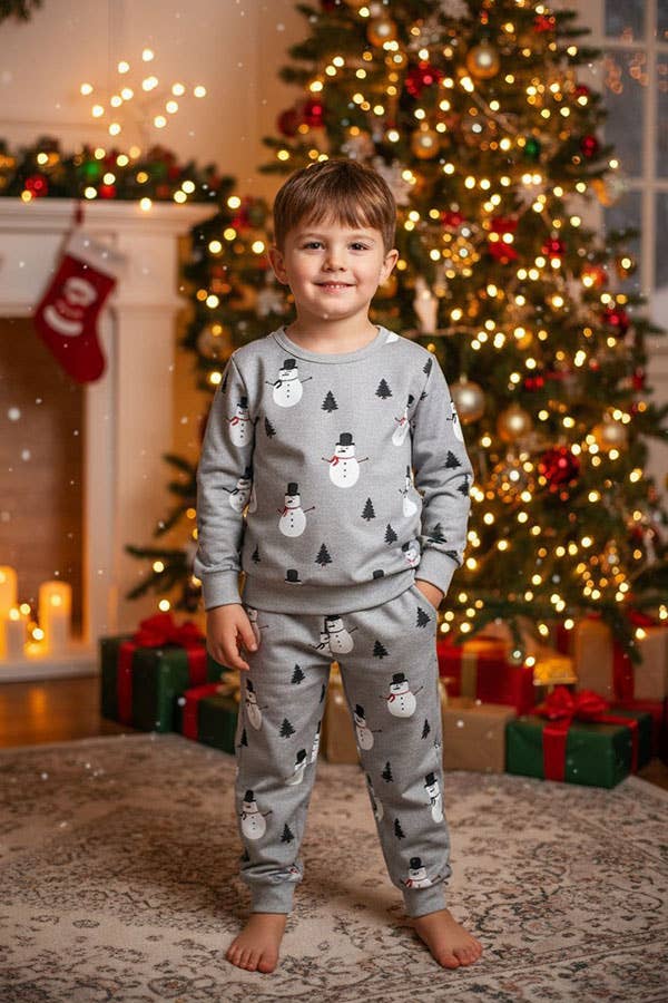 Christmas top & pant 2pc boy sweatshirts set DLH2890