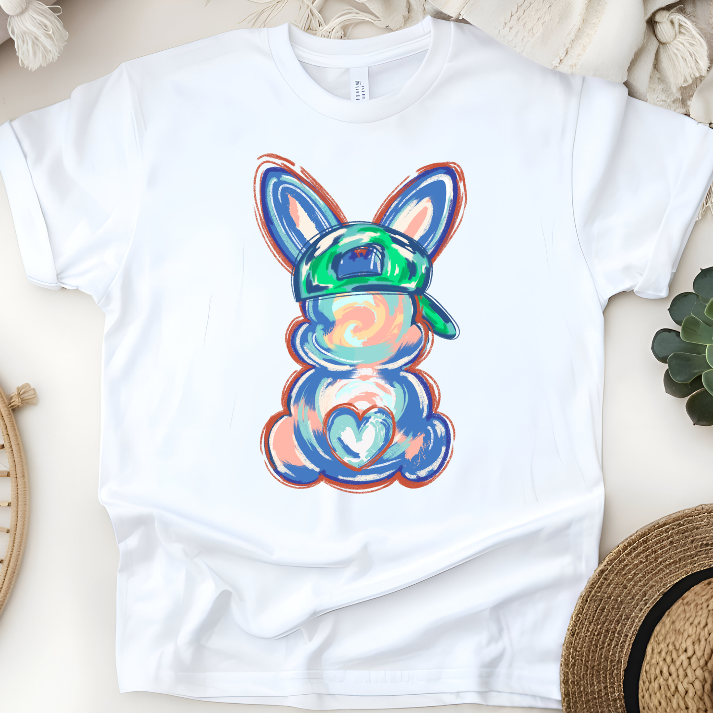 Easter bunny brushstroke