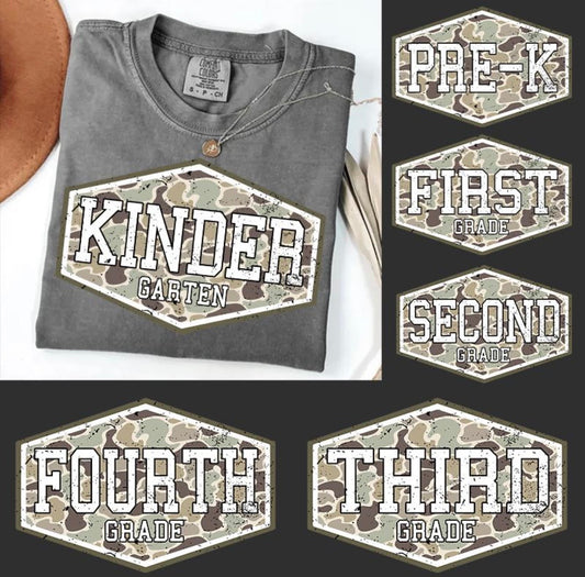 Grade-Back to school Camo