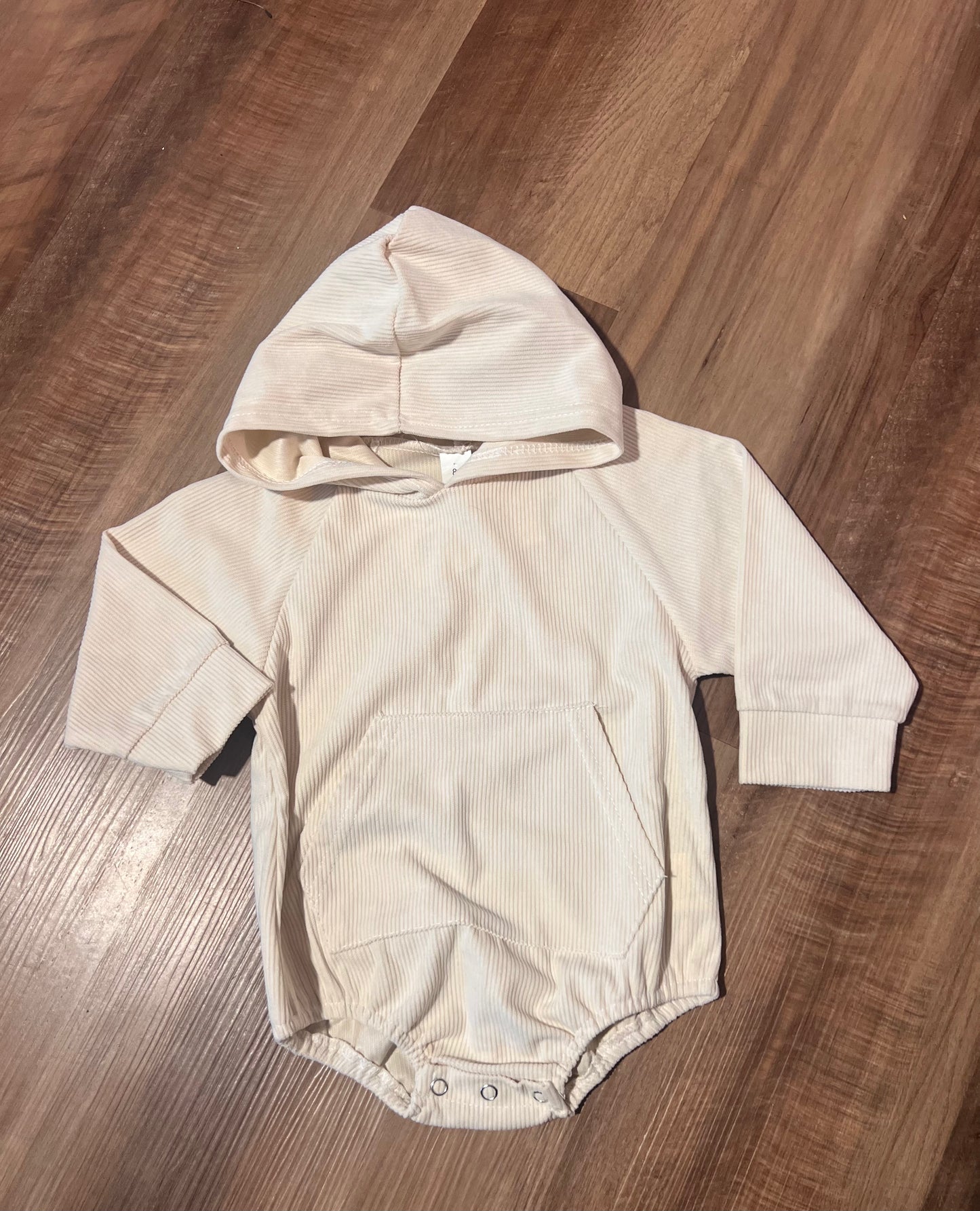 Ribbed Romper Hoodie