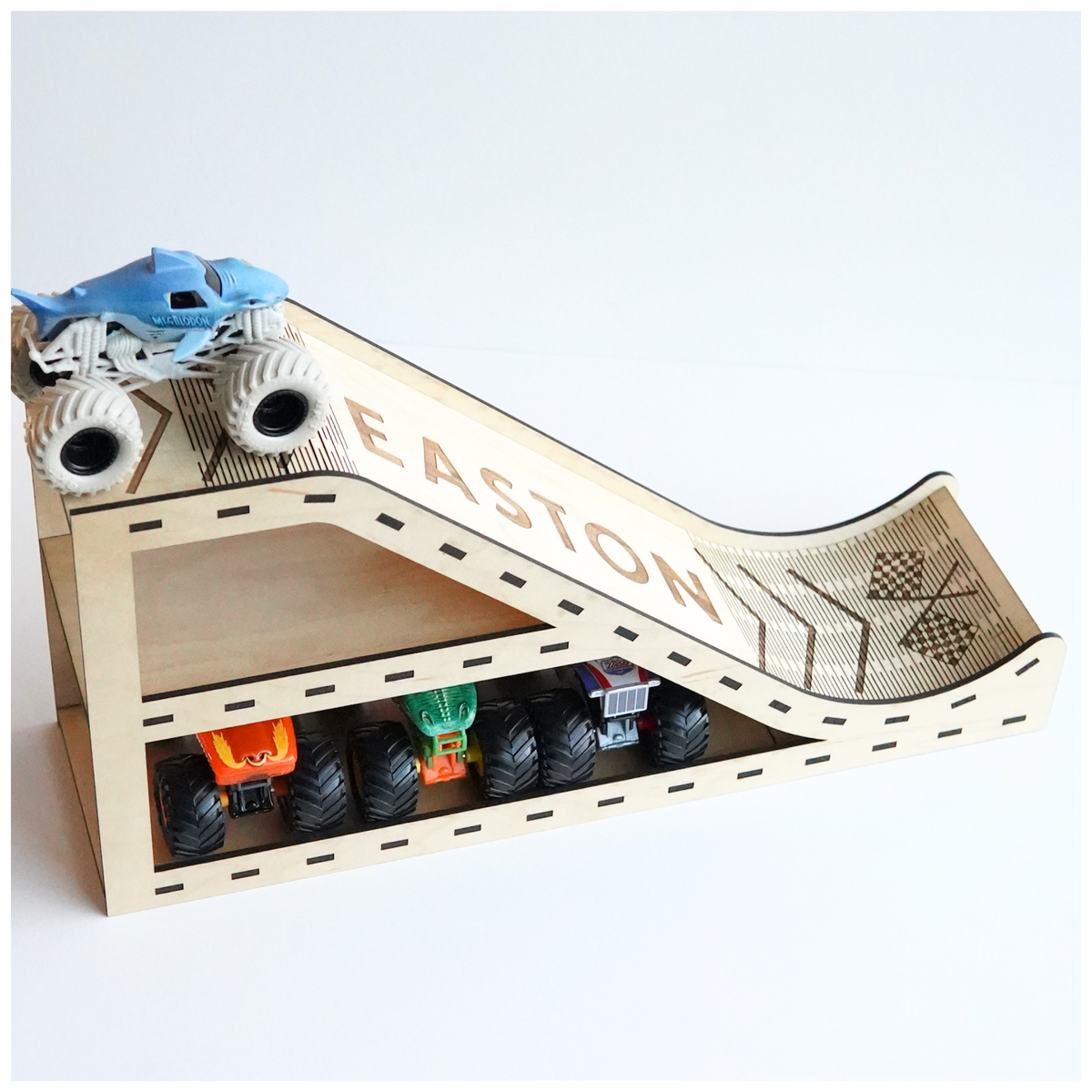 Personalized Wooden Monster Truck Ramp