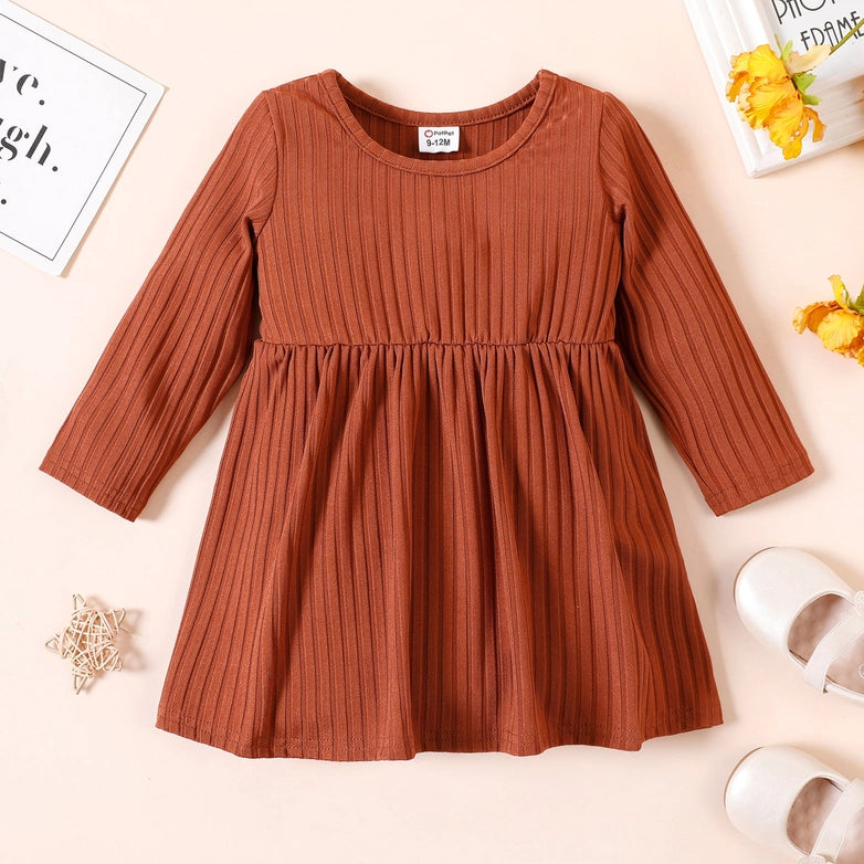 Ribbed Long Sleeve Dress